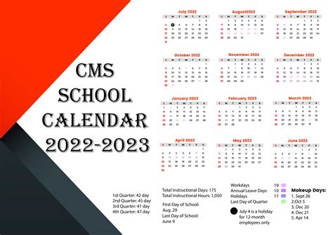 Cms K12 Nc Us Calendar